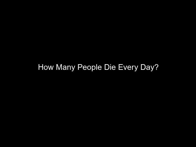 How Many People Die Every Day?