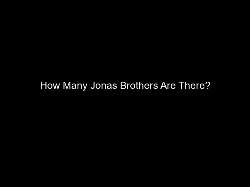 How Many Jonas Brothers Are There?