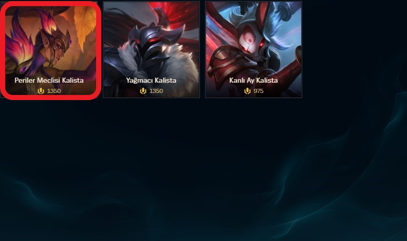 Periler Meclisi Kalista Kaç RP? Kaç TL