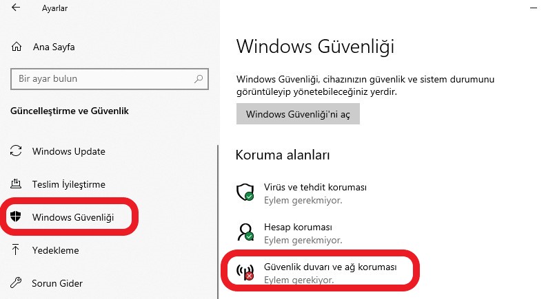 Windows Defenderi Kapatın