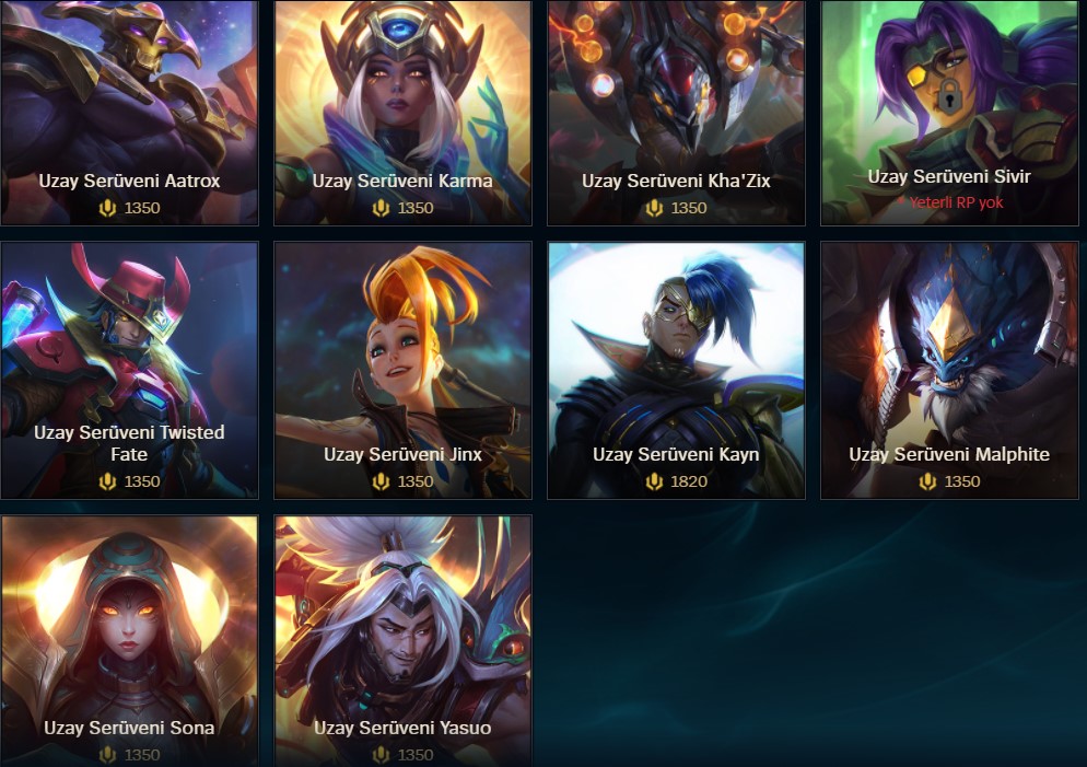 Uzay Serüveni Yasuo Kaç RP? Kaç TL