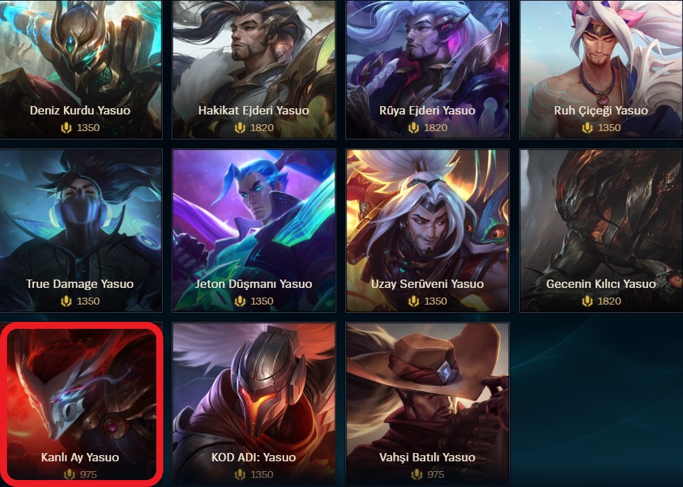 Kanlı Ay Yasuo Kaç RP? Kaç TL