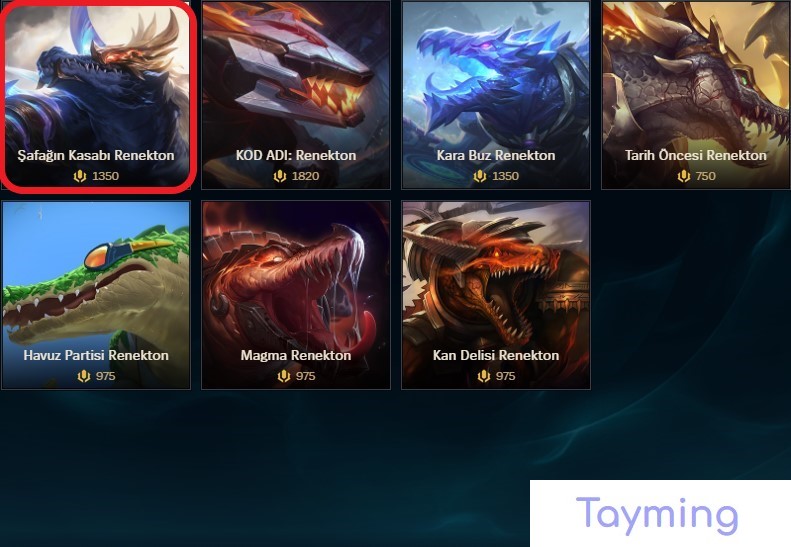 Şafağın Kasabı Renekton Kaç RP? Kaç TL