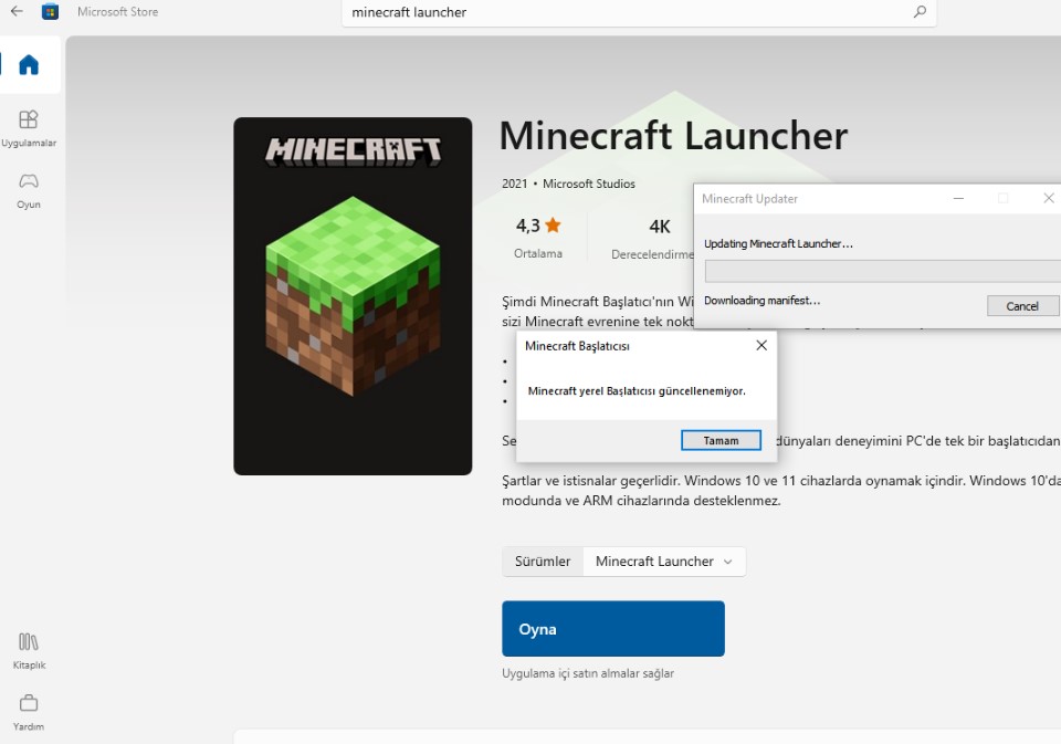 Minecraft Yerel Başlatıcısı Güncellenemiyor Hatası Nasıl Çözülür? 2024
