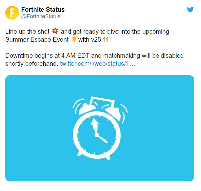 When are Fortnite Servers Back up? June 27