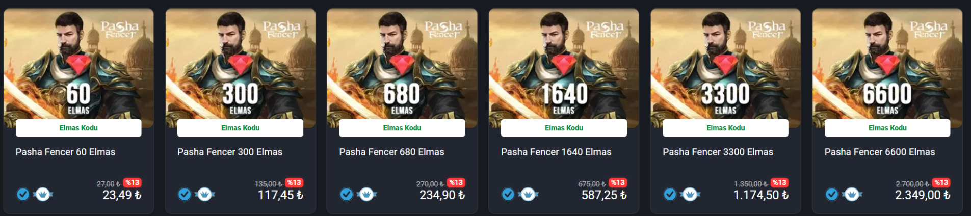 Pasha Fencer Elmas Fiyatları İndirimli Satın Al 2024